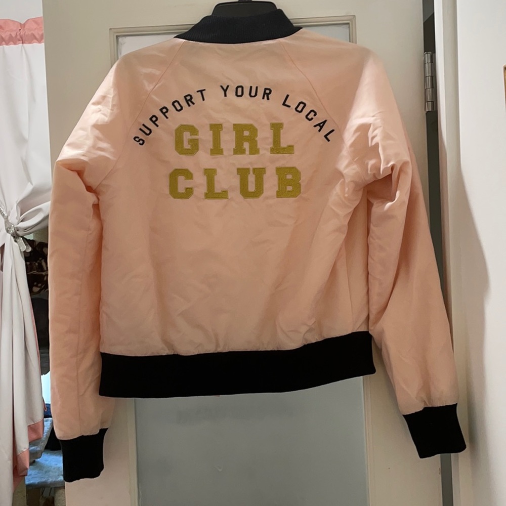Pink ladies bomber jacket forever 21